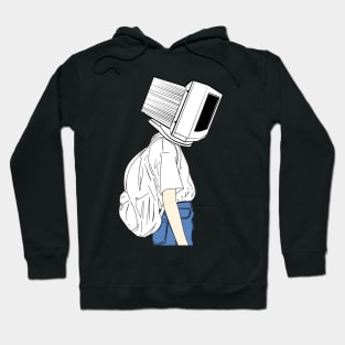 Coder girl computer head Hoodie